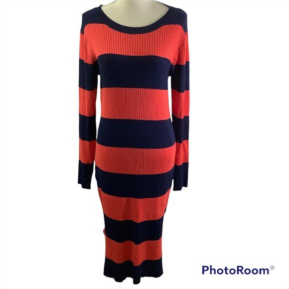 Crown & Ivy Coastal Red Nautical Striped Dress - Picture 1 of 8